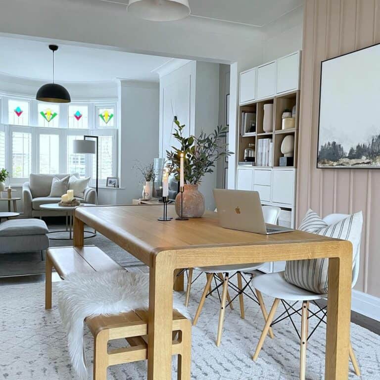 Table Desk in Dining Room