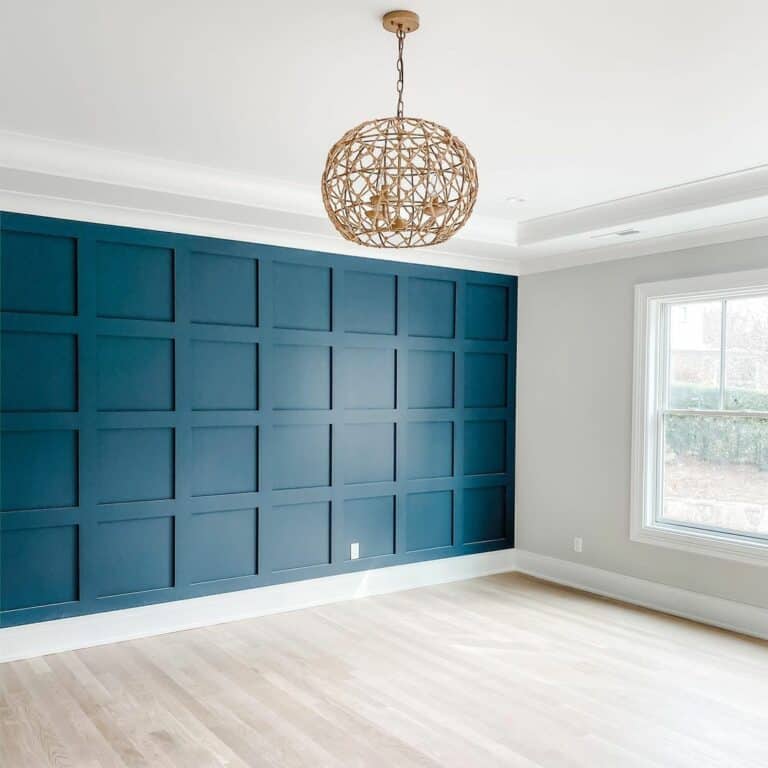Teal Board and Batten Accent Wall