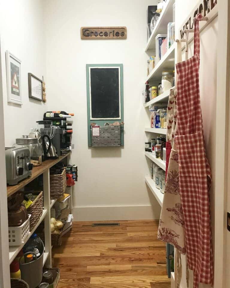 Various Shelving Options for a Country Pantry