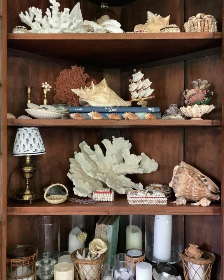 Vintage Study Room With Coastal Décor