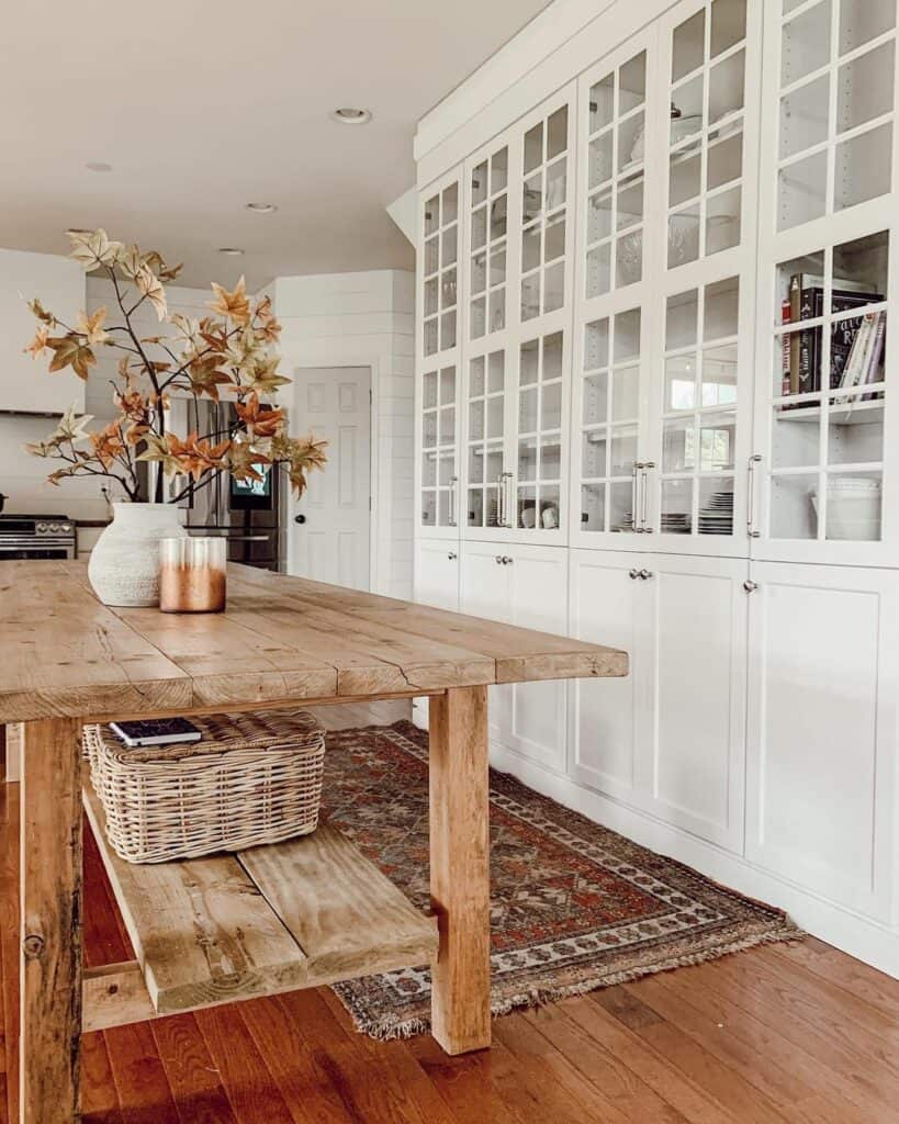 Warm Fall Kitchen With Rustic Table