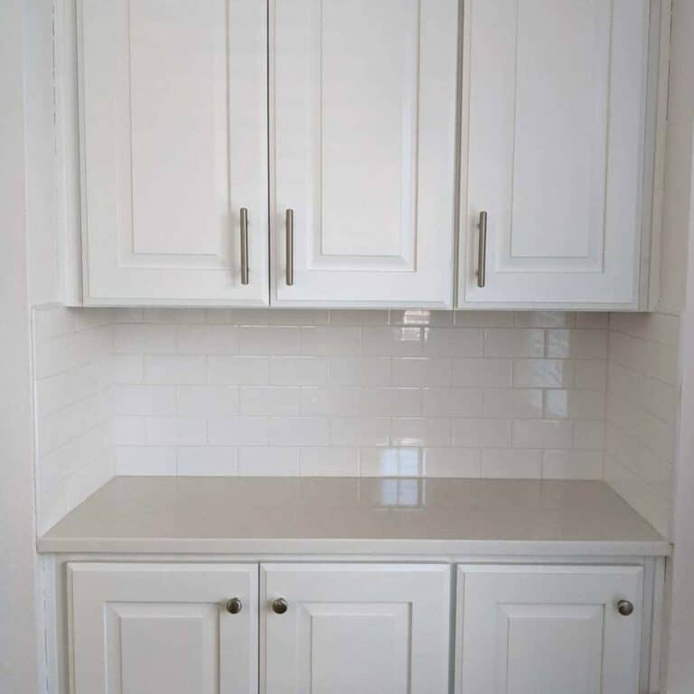 White Butler's Pantry With Tiled Wall