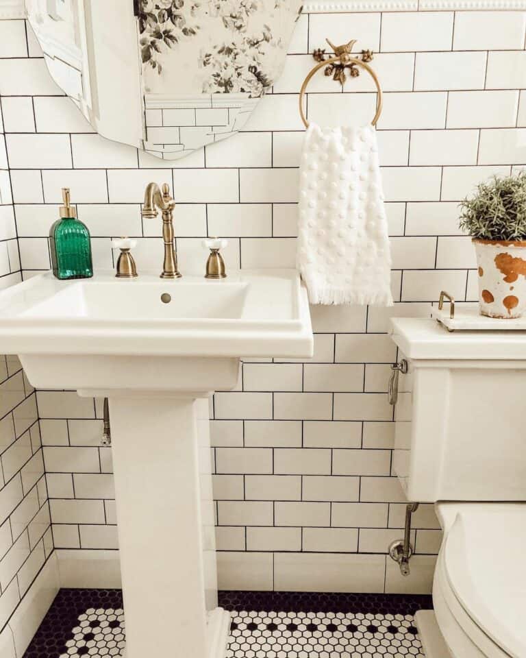 White Subway Tile for Small Bathroom Tile Ideas