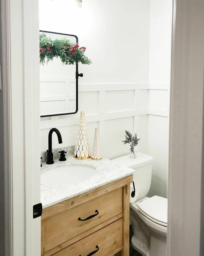 White Wainscoting Over White Walls