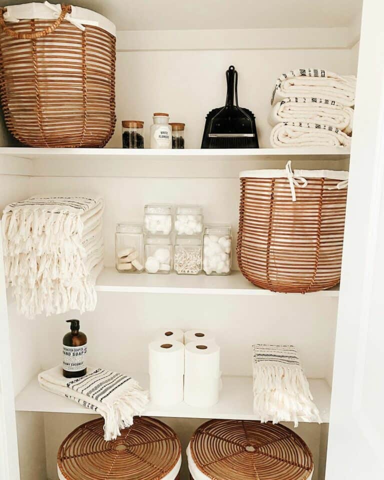 Wicker Basket Organization
