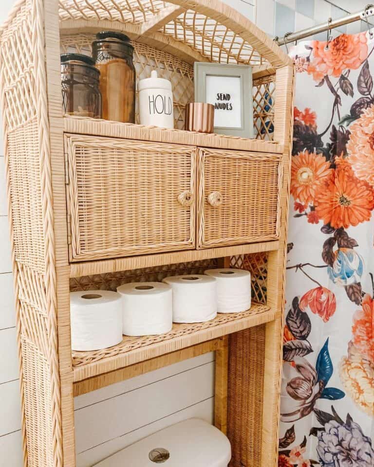 Wicker Storage Unit Bathroom Organizer Ideas Soul & Lane