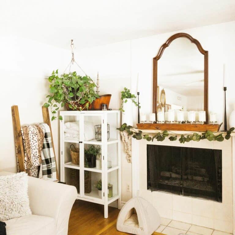 Wood Accents Complement White Walls