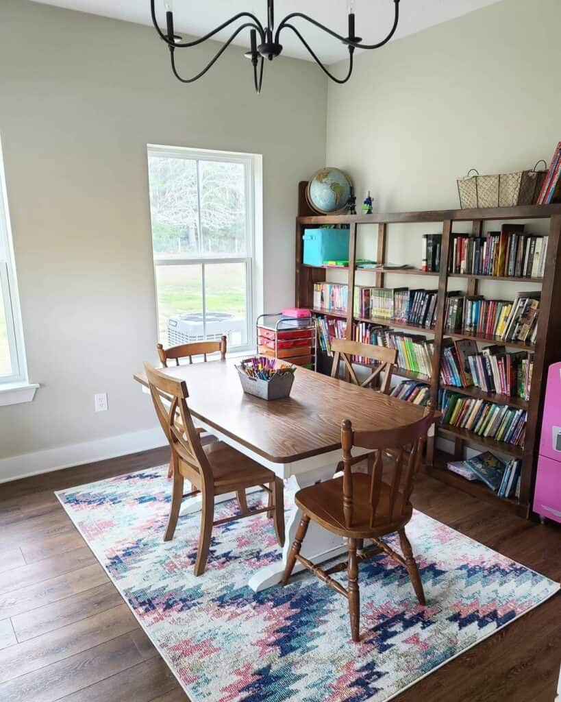 Wooden Chairs and a Matching Bookshelf