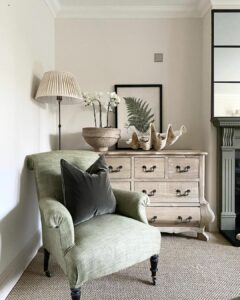Neutral Living Room With Wood Drawers
