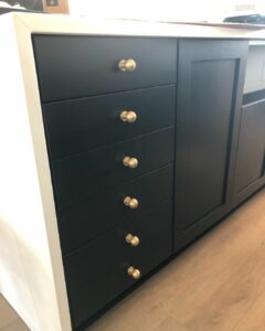 Black Cabinet Drawers With Gold Knobs