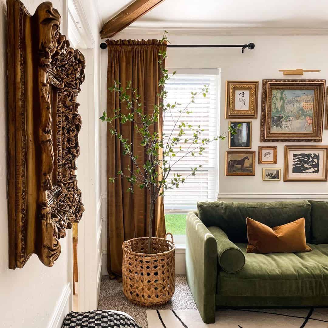 Natural Drapery Warm Tones and Nature-inspired Drapes for Living Room - Soul & Lane