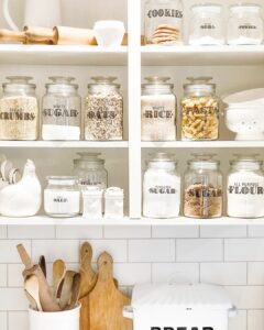 Glass Jar Kitchen Organization