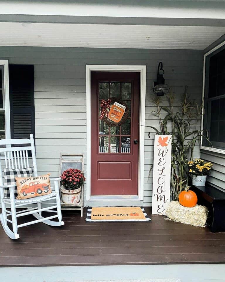 Autumn Porch Welcome Sign Ideas