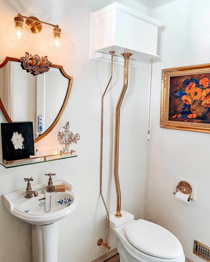 Bathroom Accessories to Match Copper Pipes