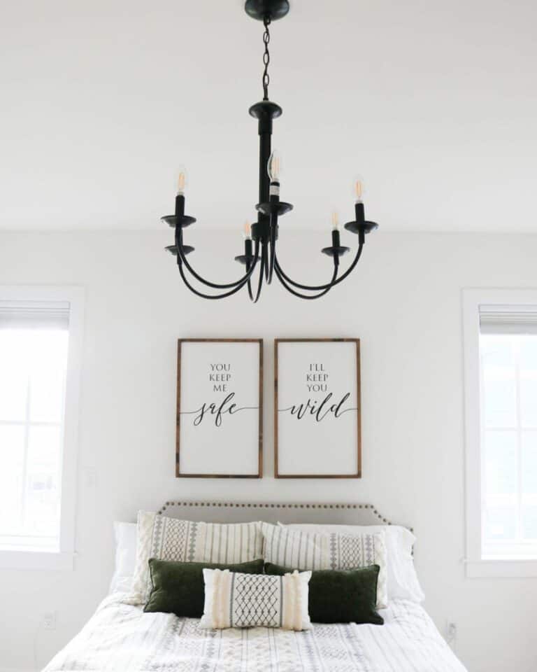 Black Candelabra Bedroom Chandelier