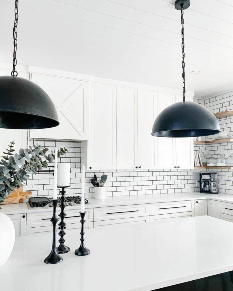 Black and White Farmhouse Style Kitchen
