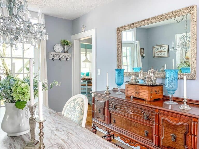 Blue Gray French Coastal Cottage