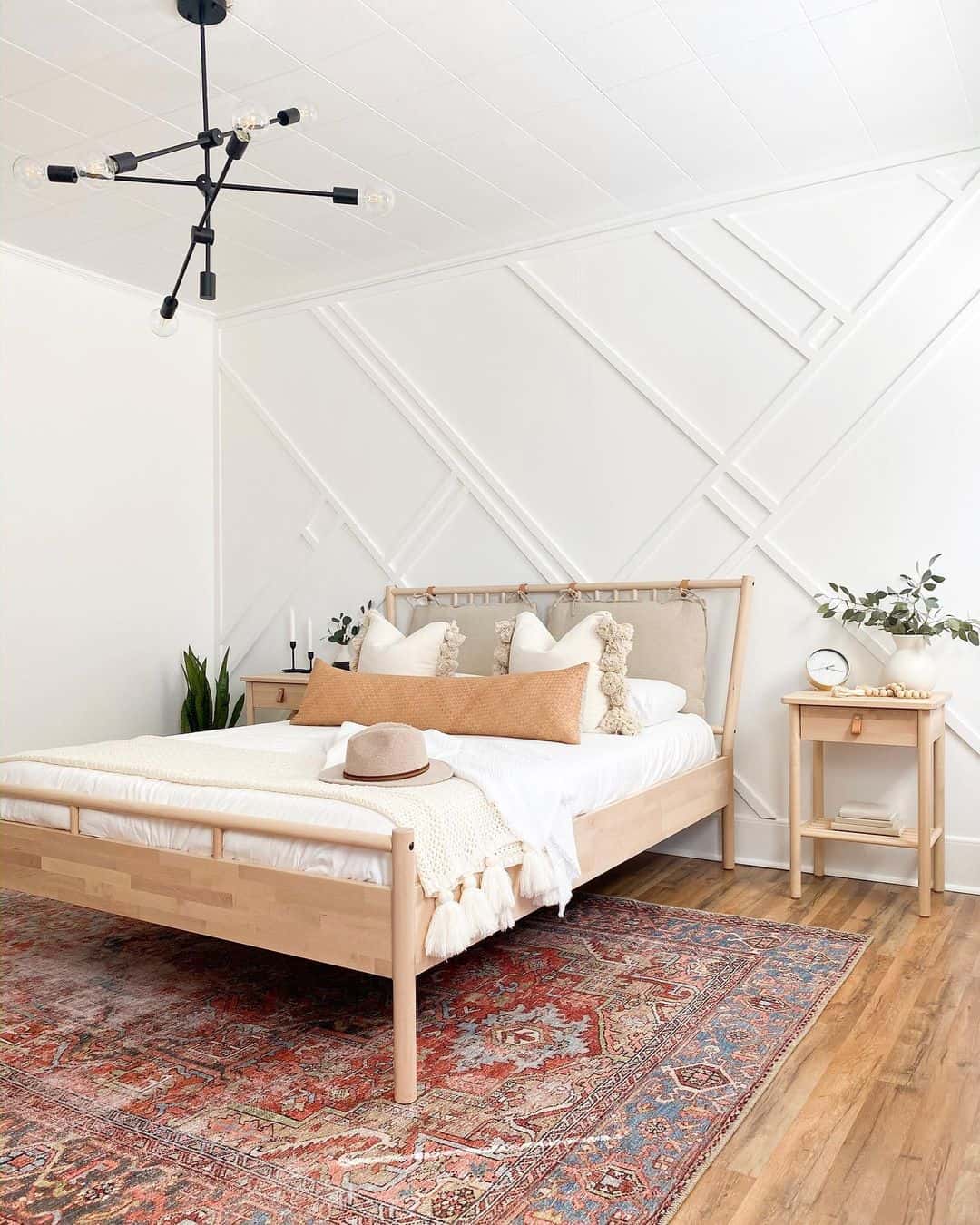 Boho Bedroom Modern With White Accent Wall - Soul & Lane