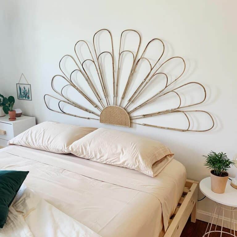 Boho Wall Décor Replaces Headboard