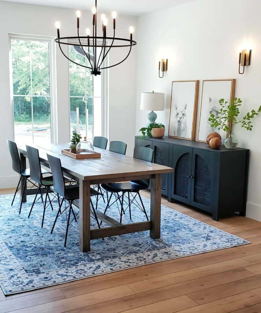 Bright White Modern Dining Room