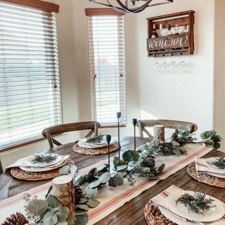 Candle Holders Enhance Natural Tablescape