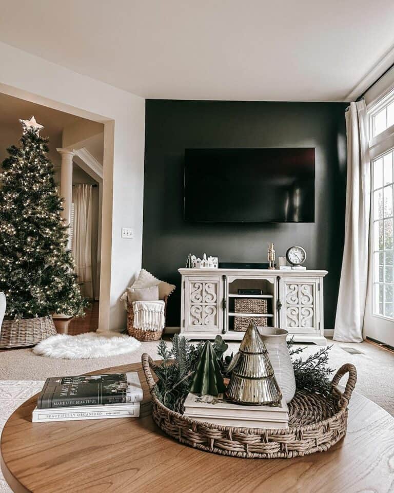 modern tv accent wall