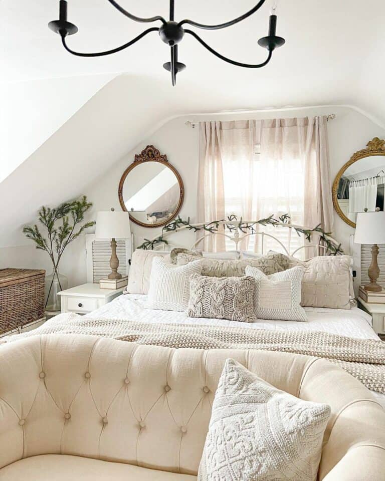 Classic Cottage Bedroom With Loveseat
