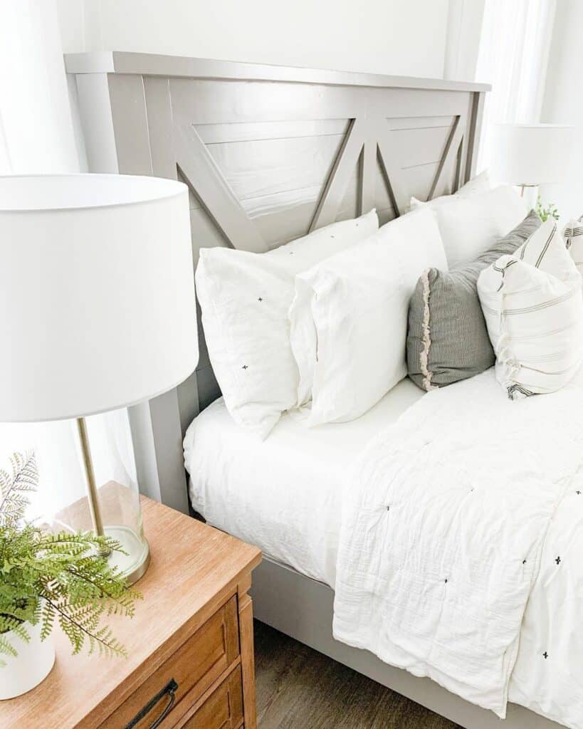 Contemporary Elements in a Farmhouse Bedroom