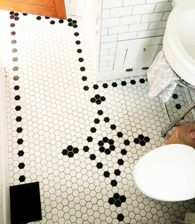 DIY Hexagonal Bathroom Floor Tile Ideas