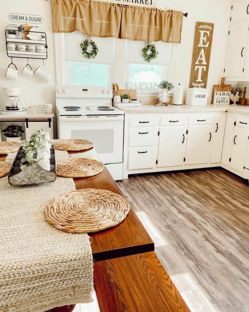 Eat-in Kitchen With Vintage Cabinetry