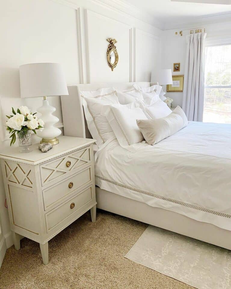 Elegant Bedroom With Brass Accents