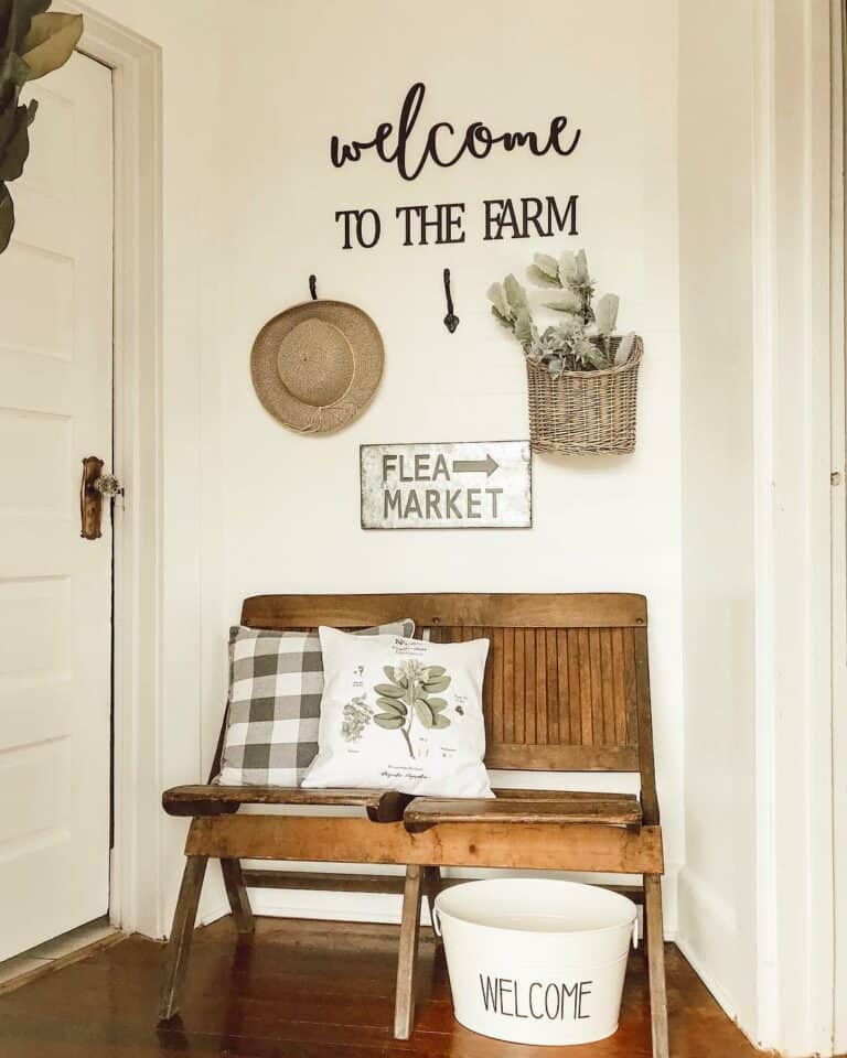 Entryway With Black Letter Wall Decals