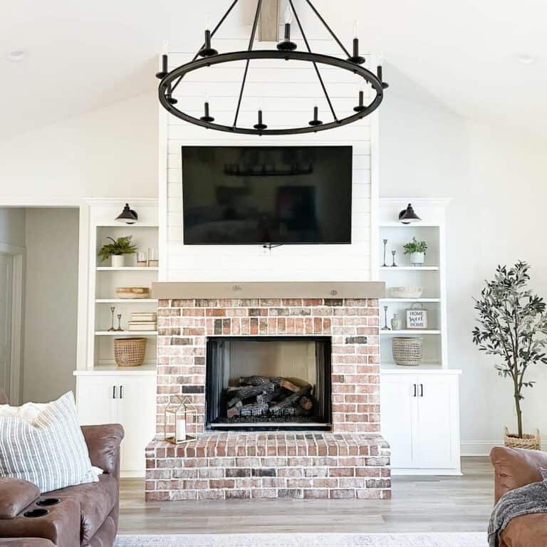 Family Room With Mounted Television