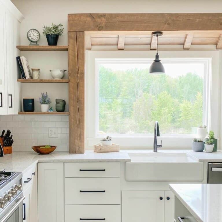 Farmhouse Style Kitchen With Custom Trim Work