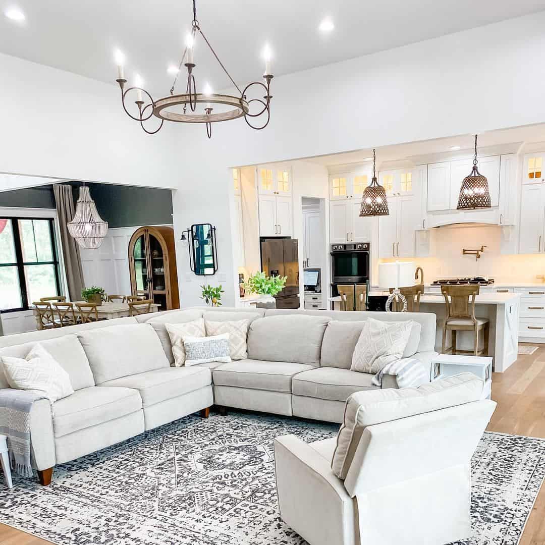 Gray Sectional With Gray Living Room Chair Soul & Lane