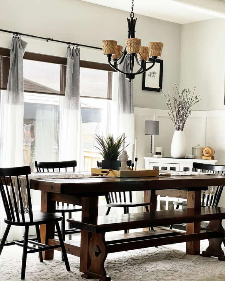 Gray and Brown Dining Room Color Palette