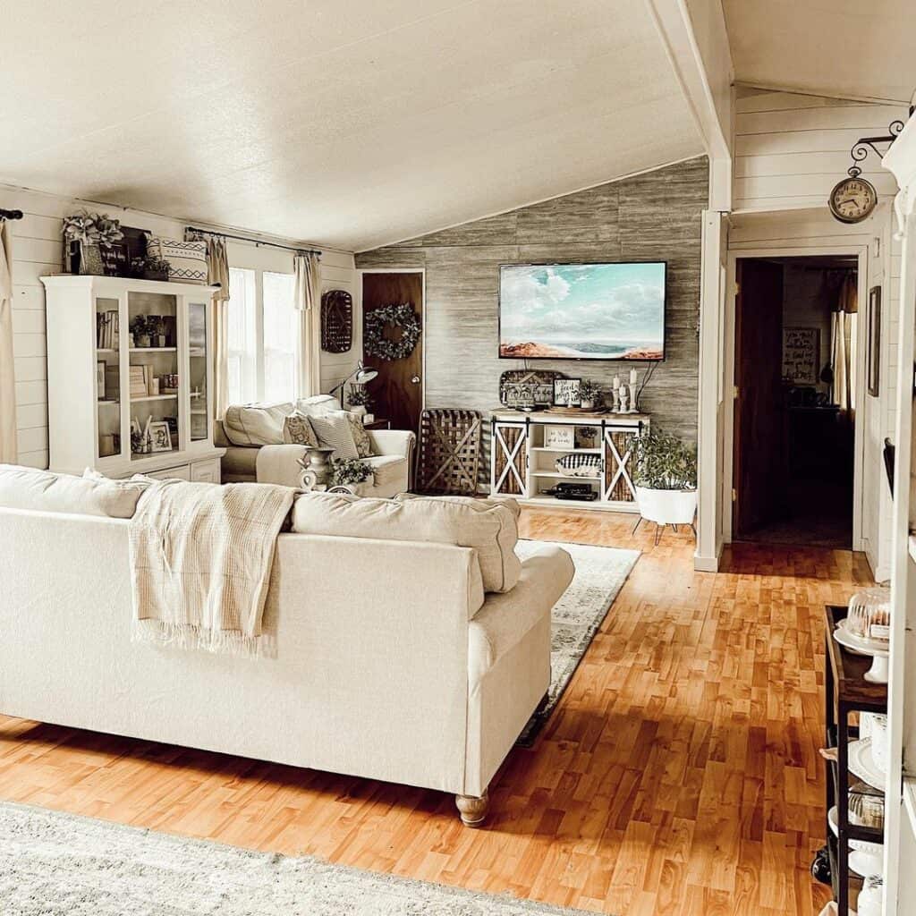 Gray and White Farmhouse Lounge Inspiration