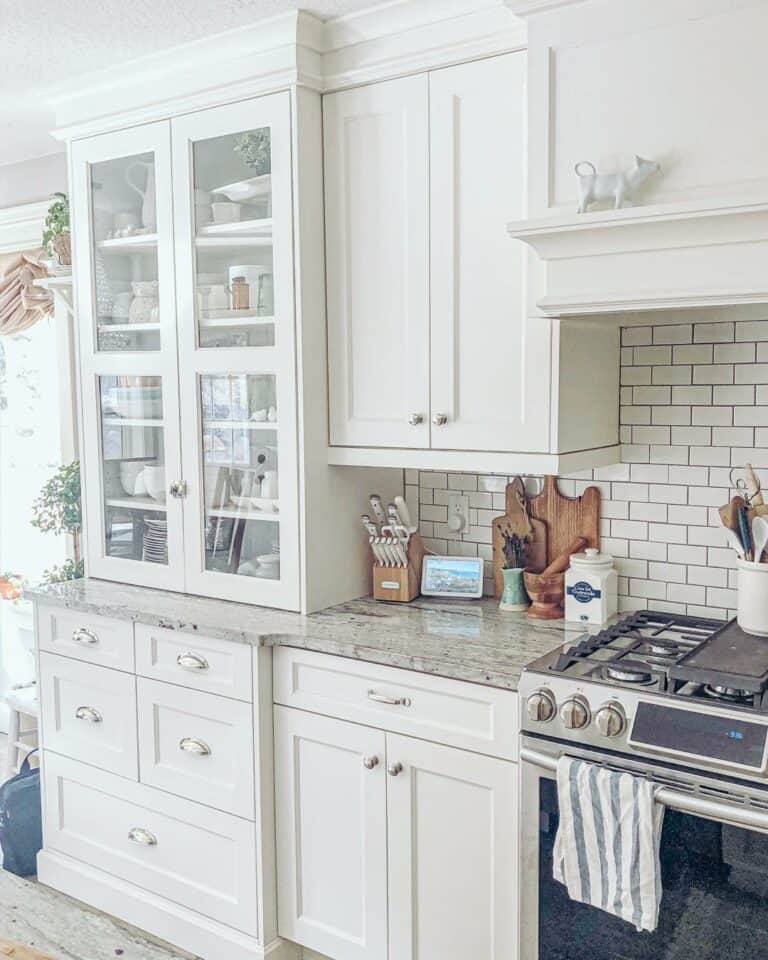 Gray and White Themed Farmhouse Kitchen