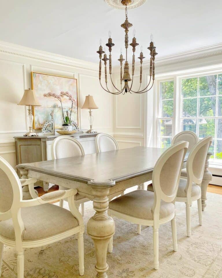Modern French Chateau Dining Room Design