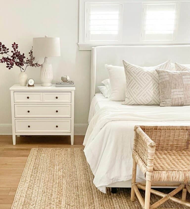 Modern White Coastal Theme With Wicker Accents