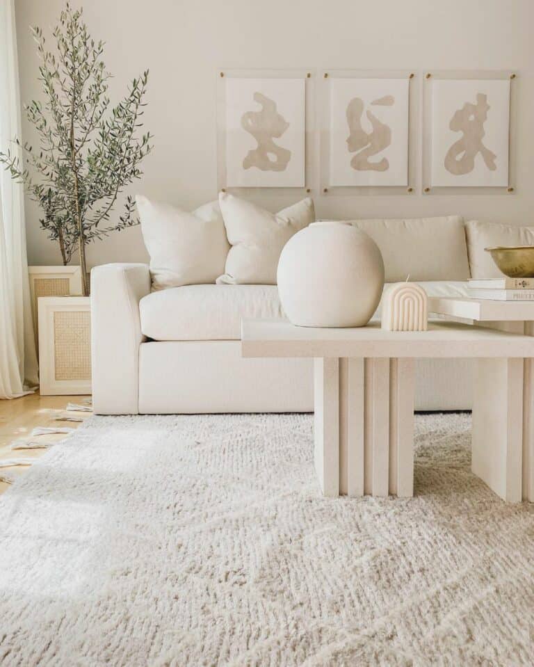 Monochromatic Neutral Living Room