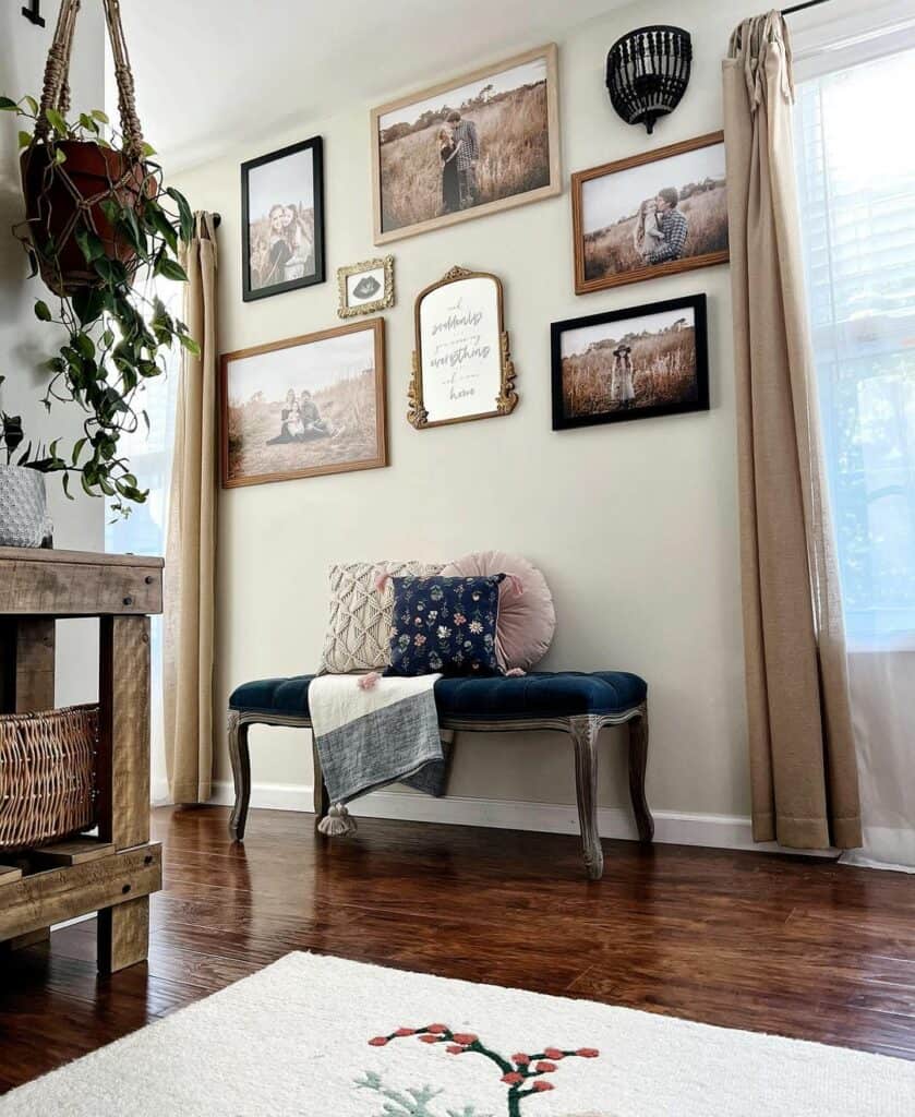 Neutral Collage Inspiration for a Vintage Living Room