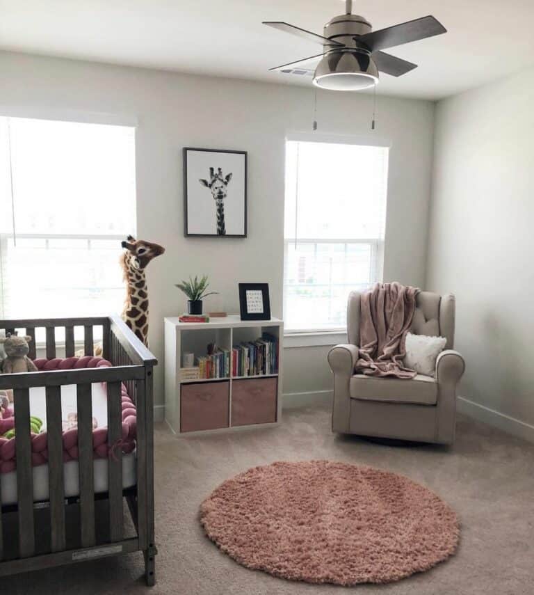 Neutral Nursery With Blush Accents