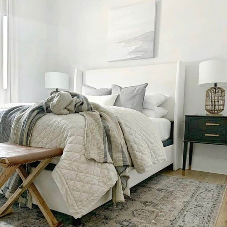 Neutral-toned Beach Themed Bedroom
