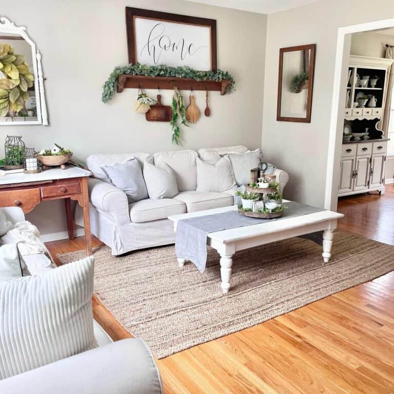 Pale Gray Cozy Living Room Palette