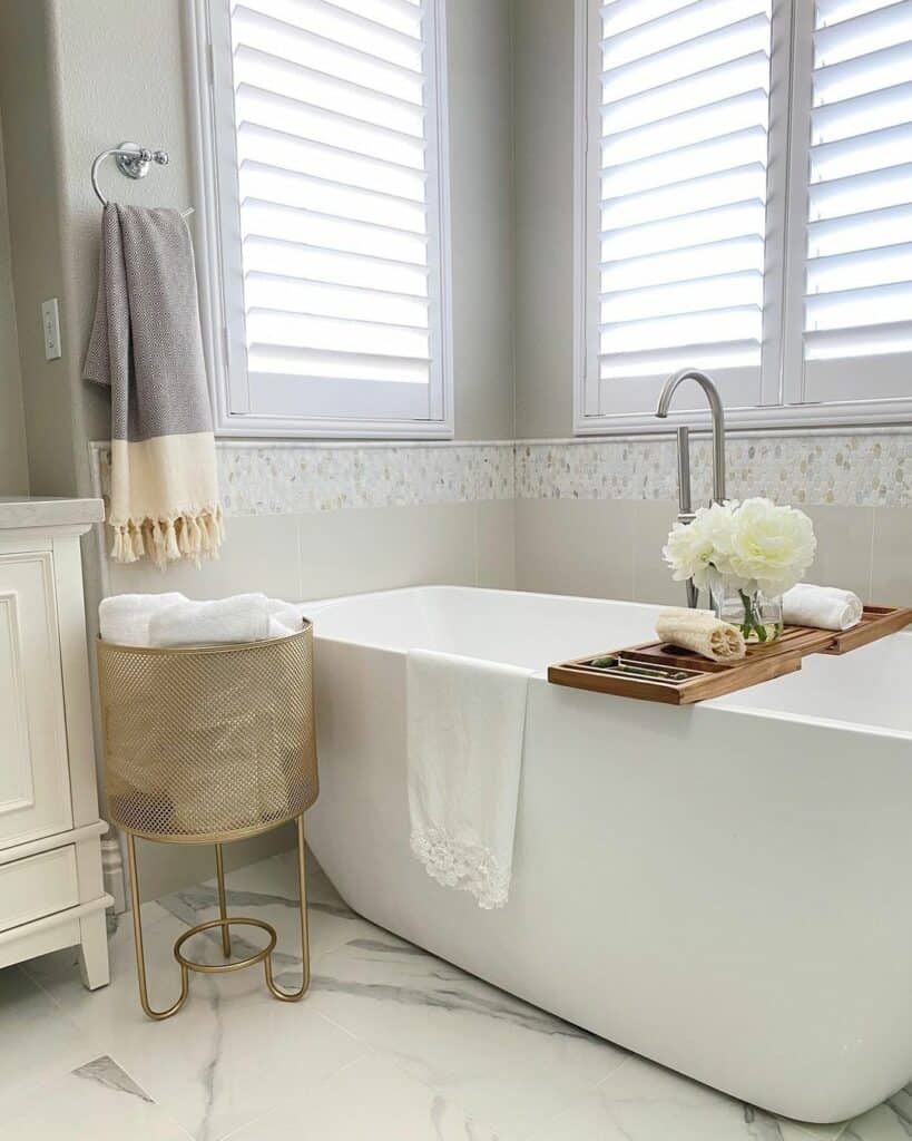 Repurposing a Planter for Towel Storage
