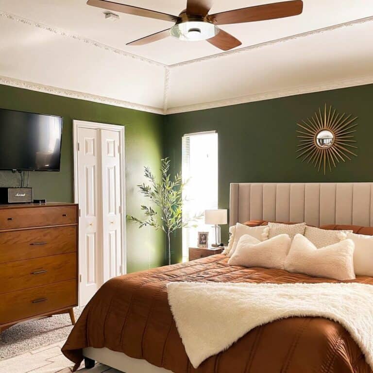 Retro Green Bedroom Design Ideas