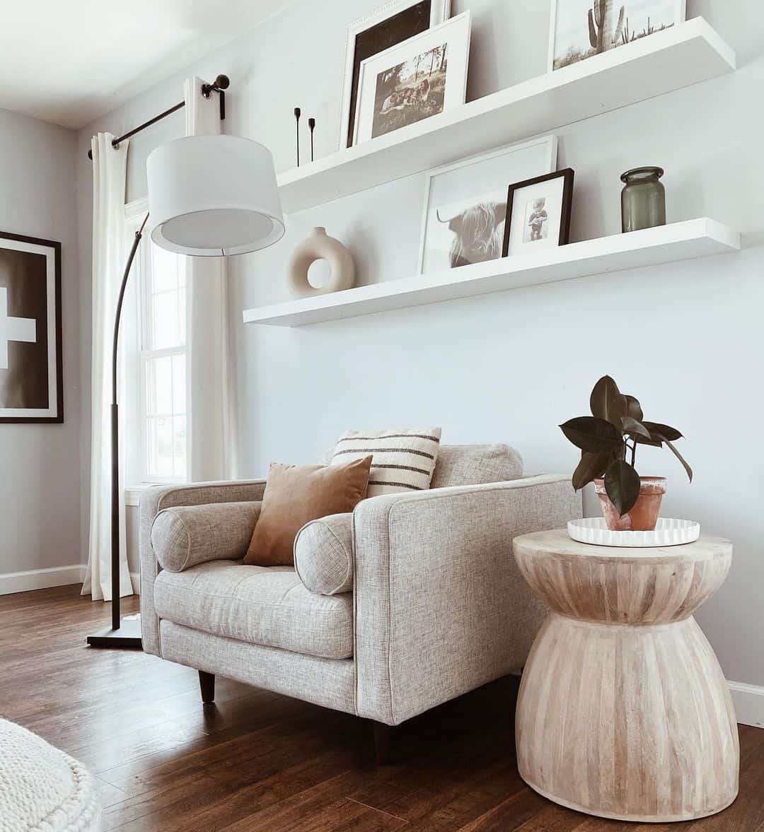Round Light Wood Farmhouse End Table - Soul & Lane