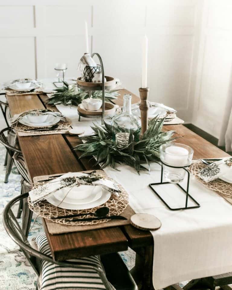 Rustic Aesthetic Displayed on Dining Table - Soul & Lane