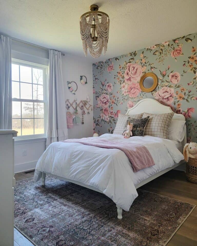 Shabby Chic Peonies Wallpaper